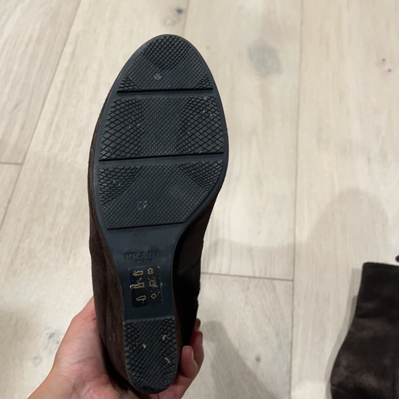 Suede Prada ankle wedges - Picture 3 of 6